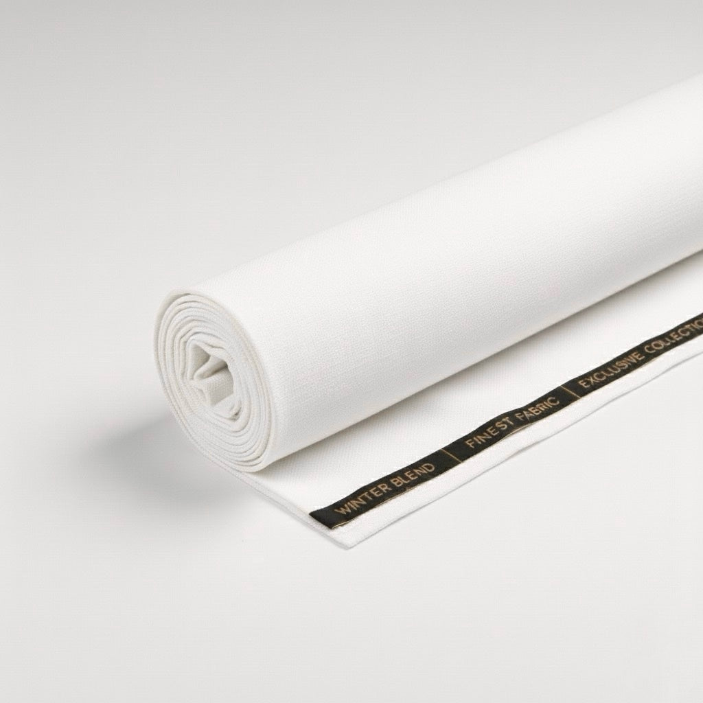 Men’s Premium White Khadi Khaddar – Handwoven Unstitched Fabric