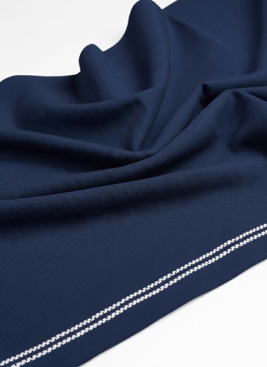 Men’s Navy Blue Premium Wool Unstitched Fabric