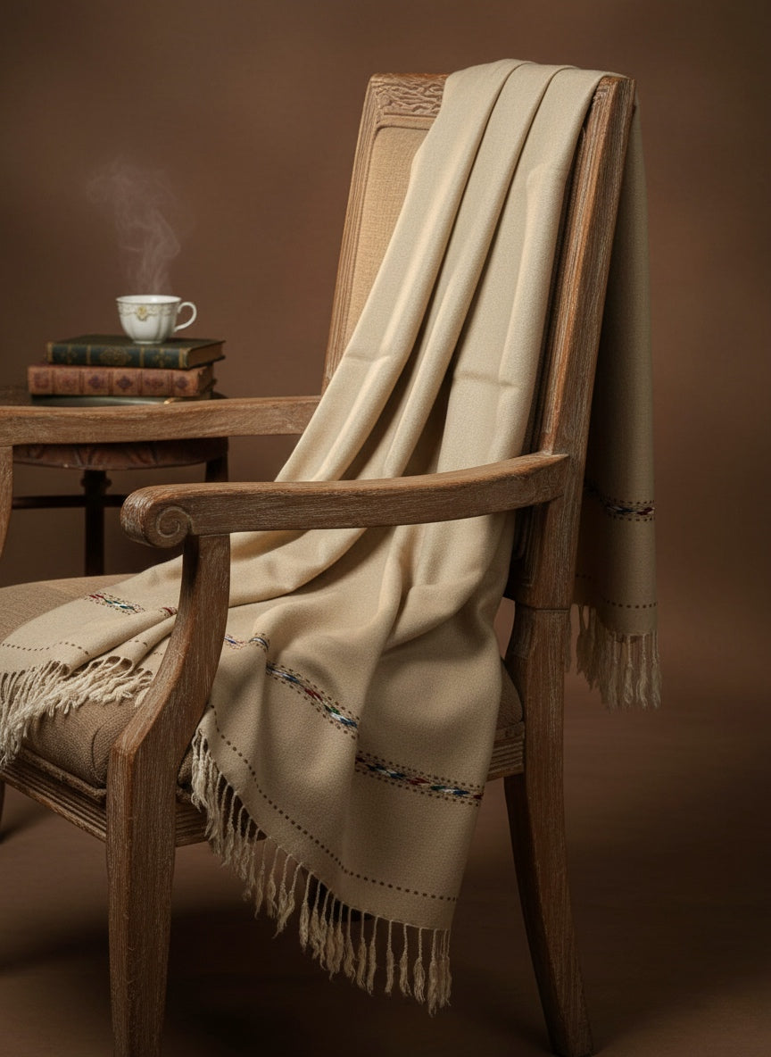 Soft Dune - Premium Wool Shawl for Men