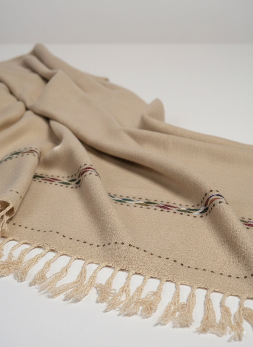 Soft Dune - Premium Wool Shawl for Men