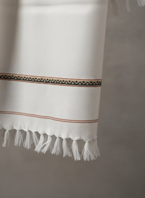 Aab-o-Taab – Traditional Men’s White Shawl