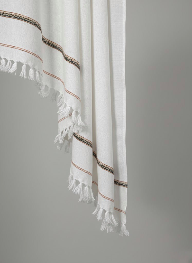 Aab-o-Taab – Traditional Men’s White Shawl