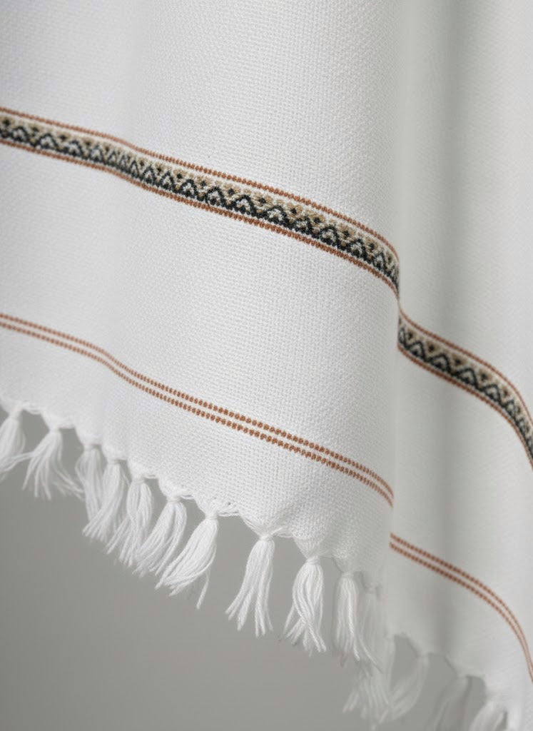 Aab-o-Taab – Traditional Men’s White Shawl