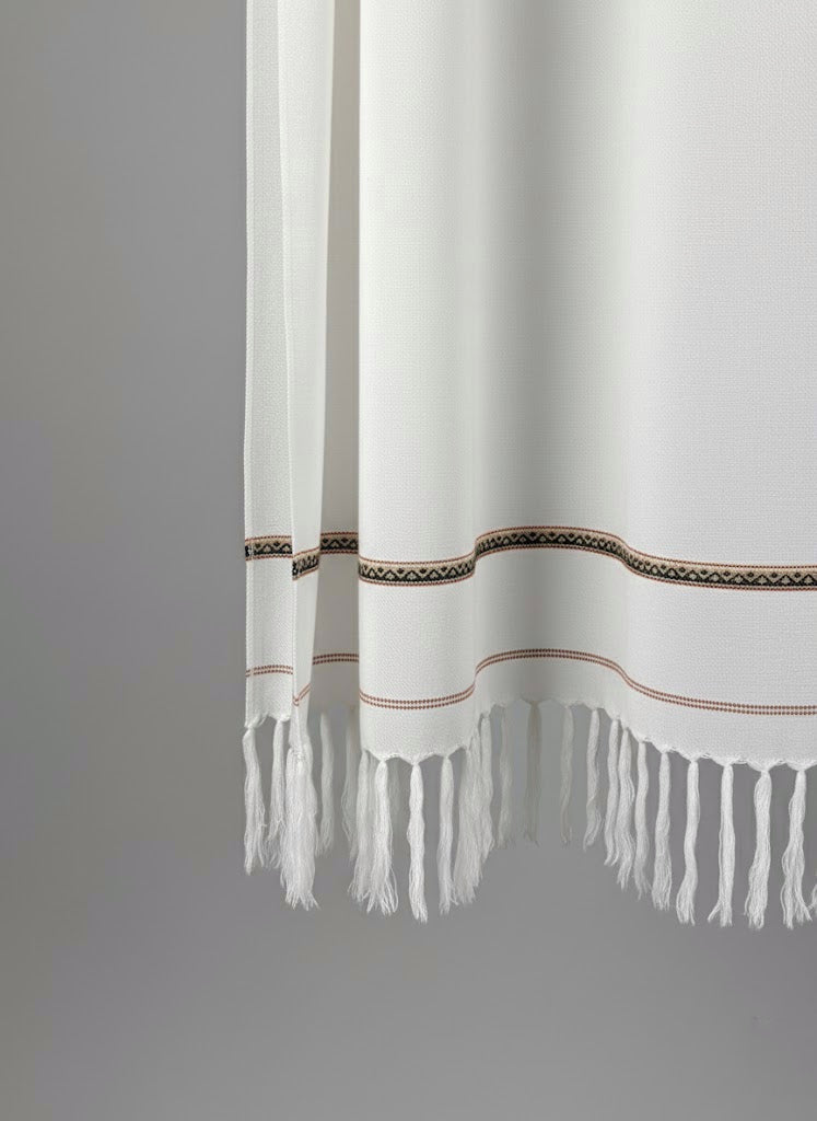 Aab-o-Taab – Traditional Men’s White Shawl