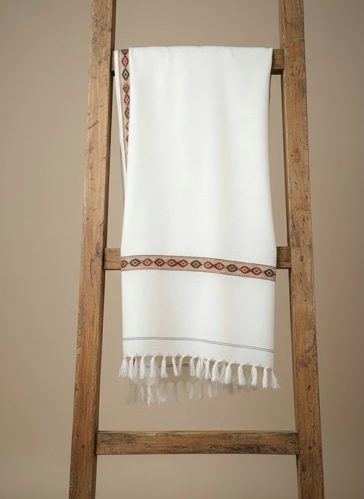 Shahkaar White - Premium Shawl for Men